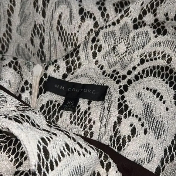 MM Couture Lace Sheath Dress Ivory Size XS - Picture 3 of 4